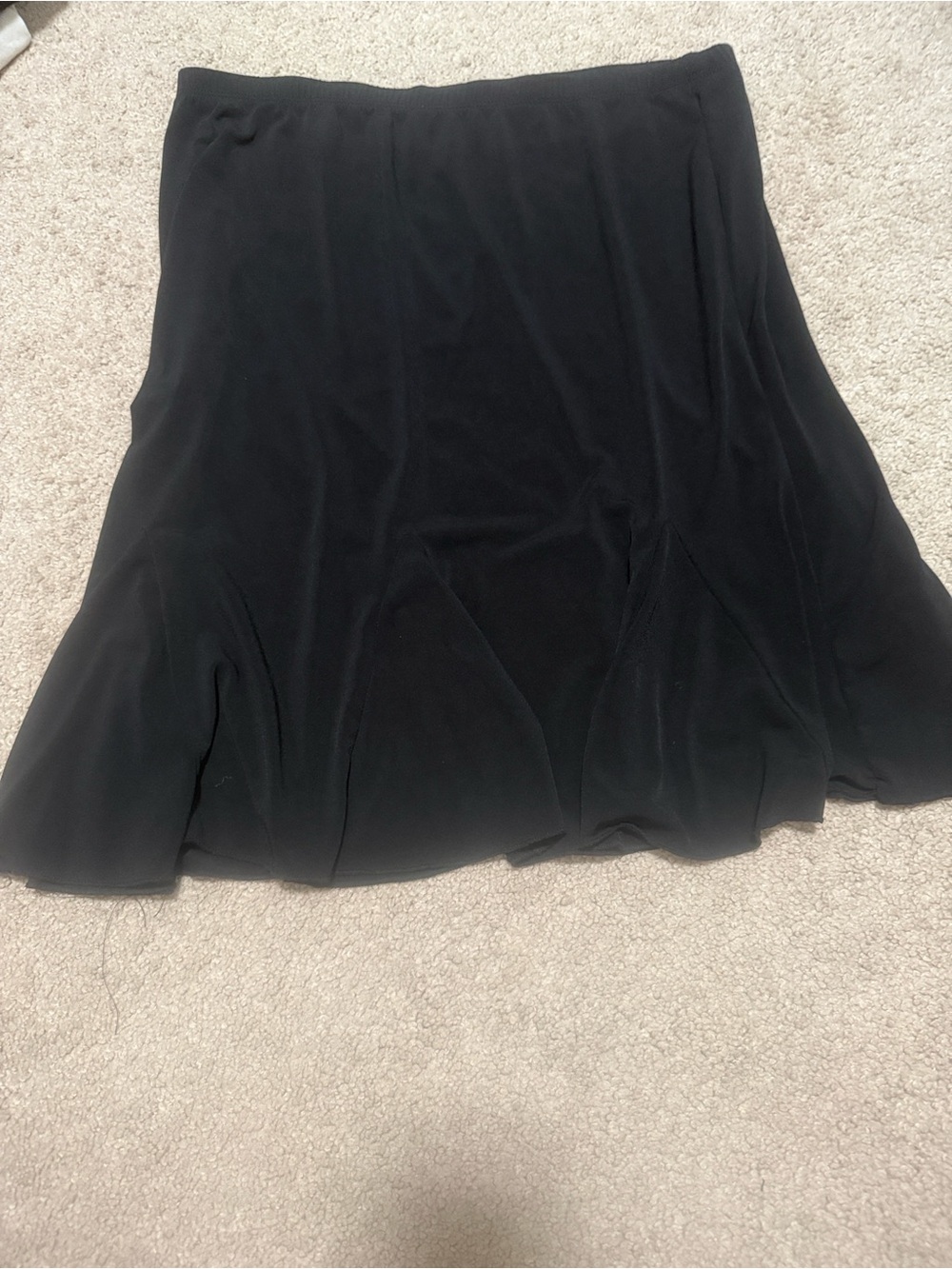 Briggs New York Black Midi Flounced Hem Skirt